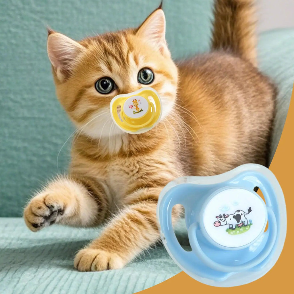 Kitten Pacifiers for Suckling Small Cat Dog Pacifiers 4 Pcs Pet Animals Soothing Companion Butterfly-Shaped for Calming Soothing Oasis Select