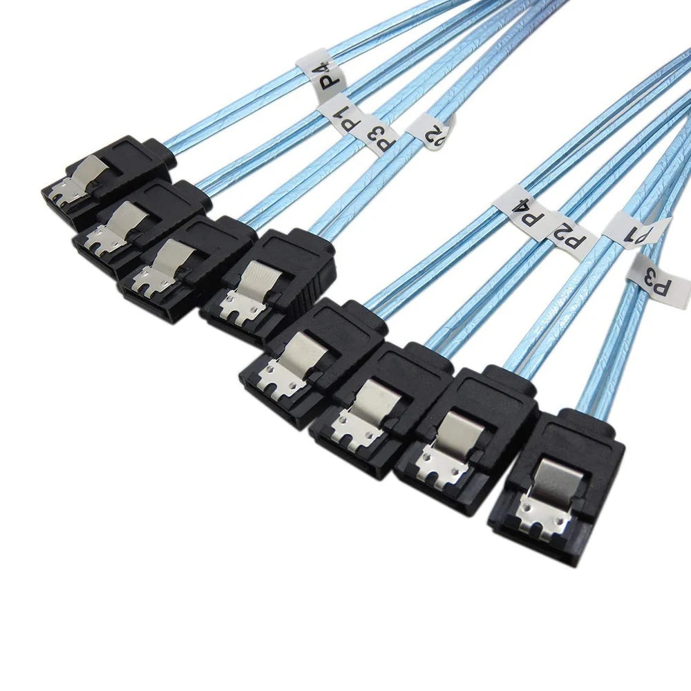 SAS Cable Sata Cable High Speed 6Gbps 4 Ports/Set High Quality for Server 0.5 Meter Oasis Select