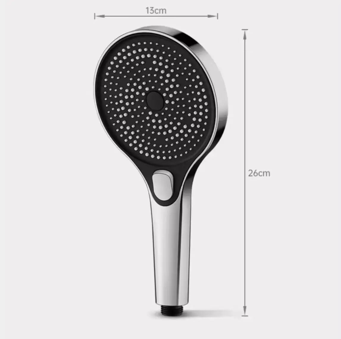 New High Pressure Big 130mm Shower Head Black 3 Modes Water Saving Spray Nozzle Massage Rainfall Shower Bathroom Accessories Oasis Select