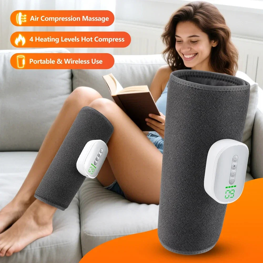 Hailicare Air Compression Calf Massager with Heat | 4 Modes