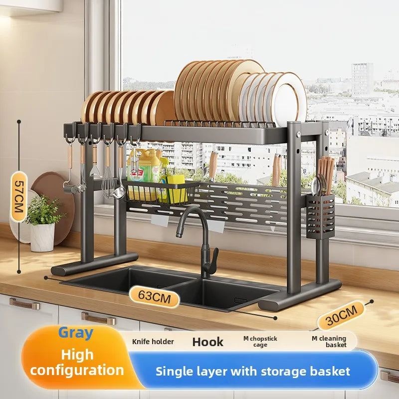 Multi-functional Ventilated sink rack Countertop dishwashing rack Dish rack Dish rack Dish rack Dish rack Oasis Select Ash-1-63