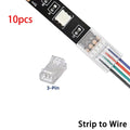 Solderless LED Strip Connectors 2/3/4/5 Pin | 10mm Transparent