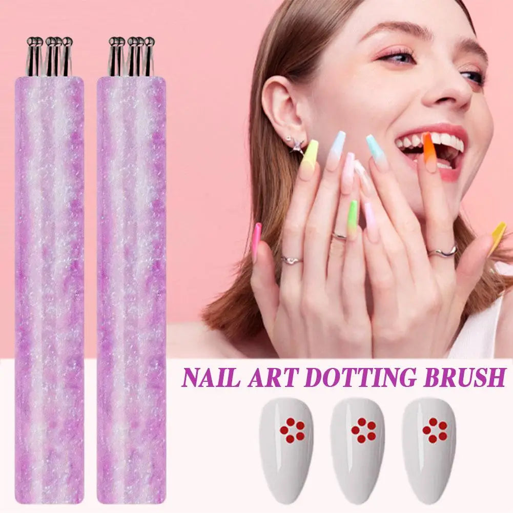 5-Pin Nail Art Dotting Pen – Floral DIY Manicure Tool