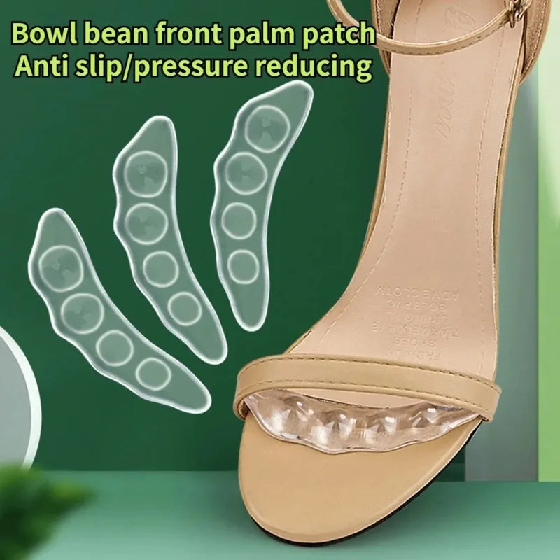 Soft Forefoot Pads Anti-Slip Self-Adhesive Gel Cushion Shoe Inserts for Women High Heels Sandals Flip Flops Comfortable Oasis Select