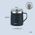 450ML Water Cup Stainless Steel Insulated Lid Drinkware Double Layer Home Office Couple Tumbler Heat-resistant Coffee Mug Oasis Select Blue-450ML 450ml