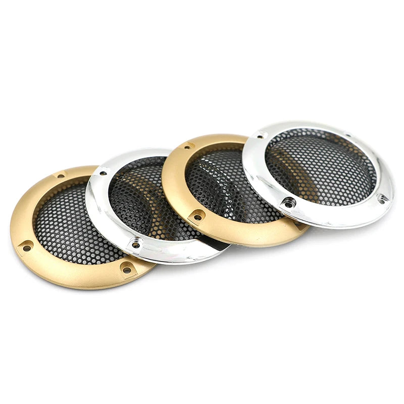 2" Metal Mesh Speaker Grille Cover | Decorative Circle 2-Pack