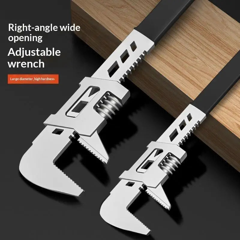 1pc F-type Right Angle Wrench Adjustable Spanner Pipe Wrenches Wide Jaw Opening Wrench F Type Wrench Movable Oasis Select