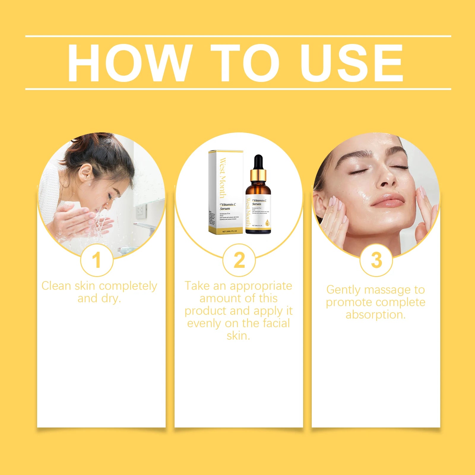 Vitamin C Facial Serum Acne Mark Reduce Fine Lines Brightening Even Skin Tone Moisturizing Essence Firming Nourishing Skin Care Oasis Select