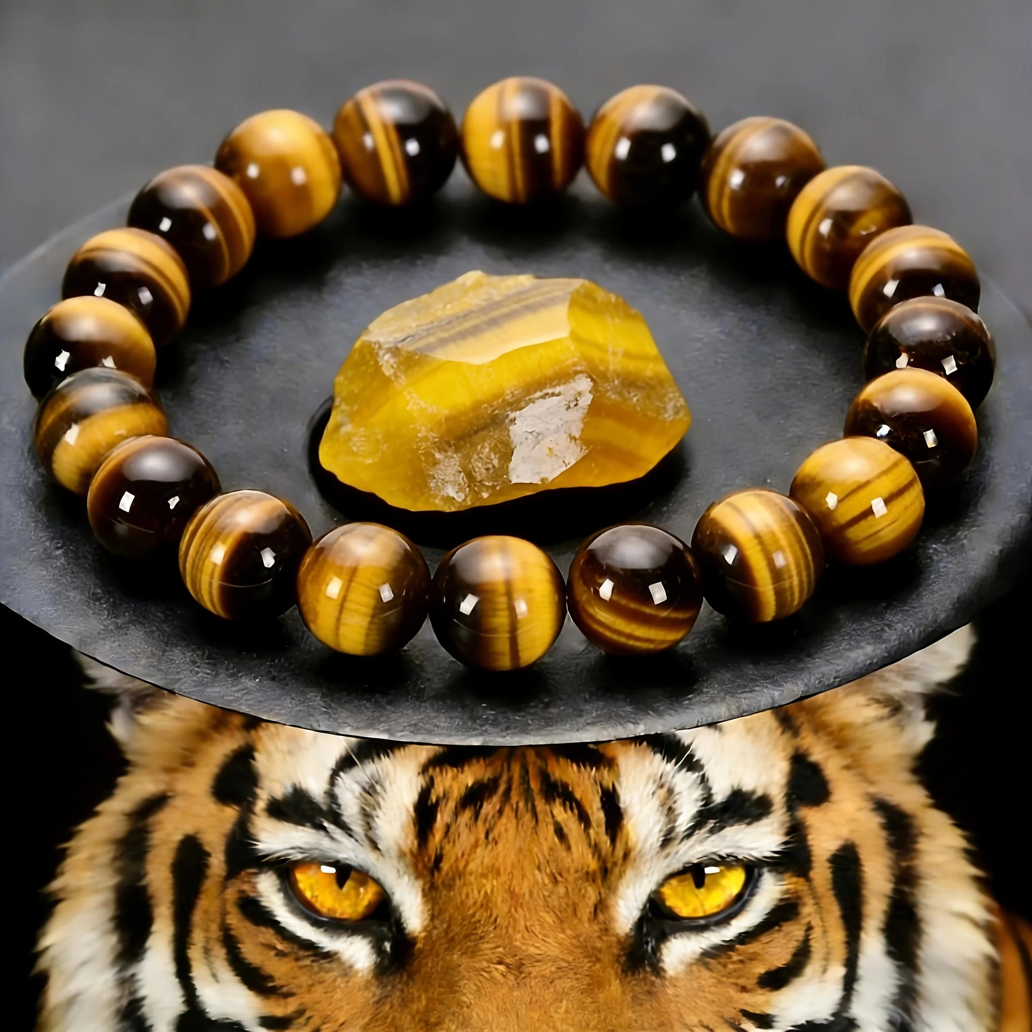 2pcs 1pc Tiger Eye Stone Bracelets Fashionable Additions Jewelry 8mm Bracelets Suitable for VALENTINE'S DAY Gifts Oasis Select