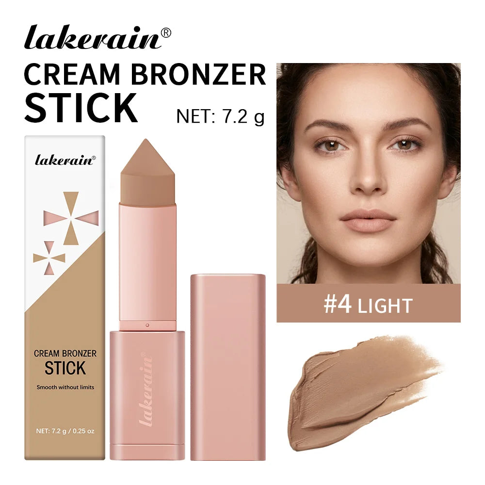 2 IN 1 Cream Bronzer And Contour Stick Waterproof Highly Pigmented Instant Depth & Dimension Contouring Face Makeup Cosmetics Oasis Select 4 Light