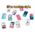 5Pcs 1:12 Dollhouse Miniature Mobile Phone Simulation Smartphone Model Kids Pretend Play Toys Oasis Select 5Pcs random style