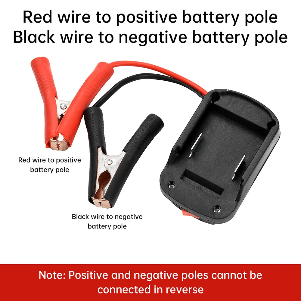 Car Lithium Battery Converter Charger Clip Auto Igniter Jump Starter For Booster Cable Adapter Emergency Power DIY Tools Oasis Select
