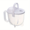 Rice Washer Hand-Free Washing Rice Basin Sieve Plastic Panning Basket With Draining Rinse Type Rice Cleaning Device Oasis Select White