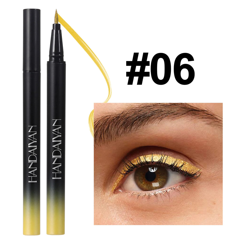 Handaiyan Metallic Glitter Liquid Eyeliner – Waterproof, 10 Colors Liquid Eyeliner Oasis Select 06 Full Size