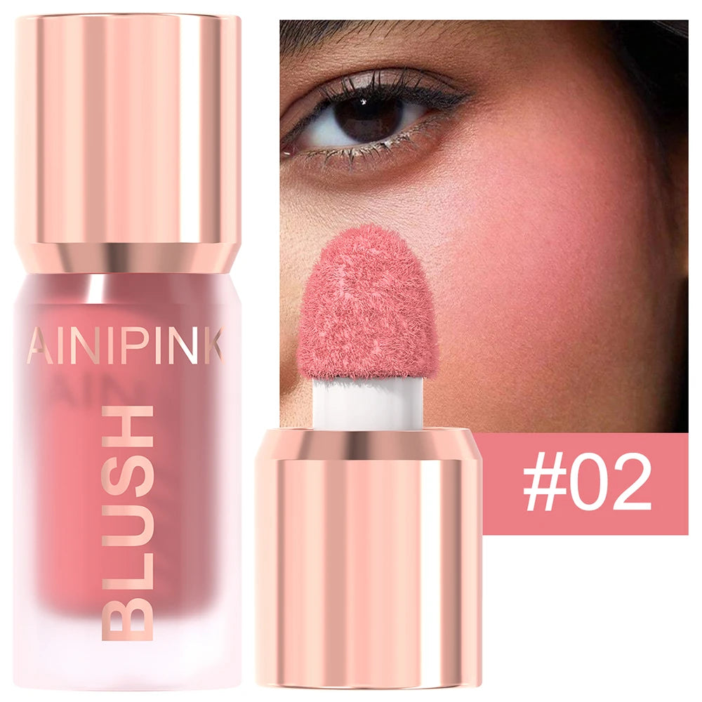 Matte Liquid Blush Waterproof High Pigmented Smooth Non-Sticky Peach Pink Coral Daily Makeup Multi-use Blushing Glow Christmas Oasis Select 02 3.9g