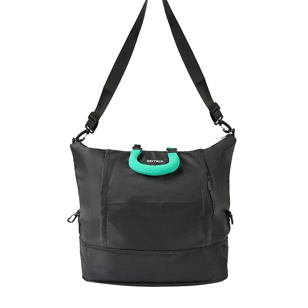 Expandable Oxford Cloth Duffel Bag, Water Resistant Large Capacity Travel Bag with Detachable Shoulder Strap Oasis Select