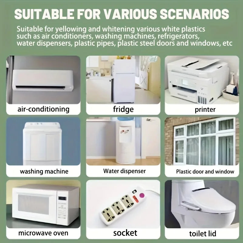 Plastic Yellowing Remover – Appliance Panel Oxidation Agent Plastic Restoration Cleaner Oasis Select