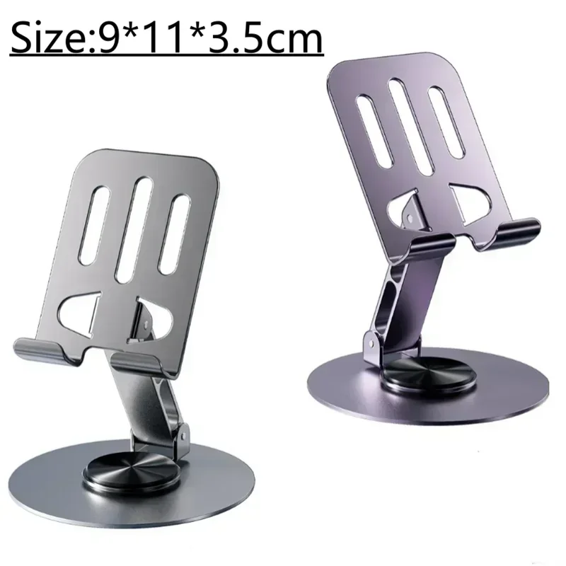 Adjustable Folding 720° Rotating Aluminum Alloy Tablet Holder Portable Stand for iPad Mobile Phone Desktop Live Mount Oasis Select