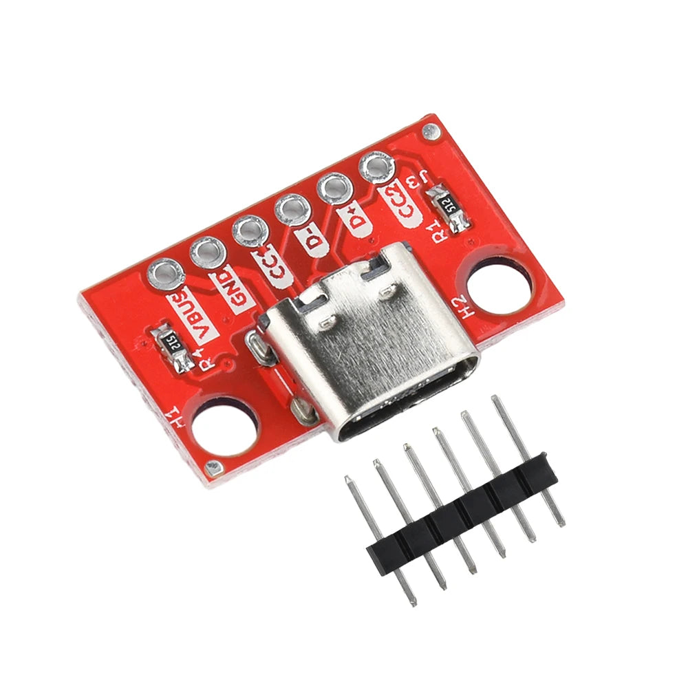 1-5PCS USB Type C Connector Board 3.1 Serial Basic Breakout Female Connector Breakout Board Red Adapter Board Oasis Select