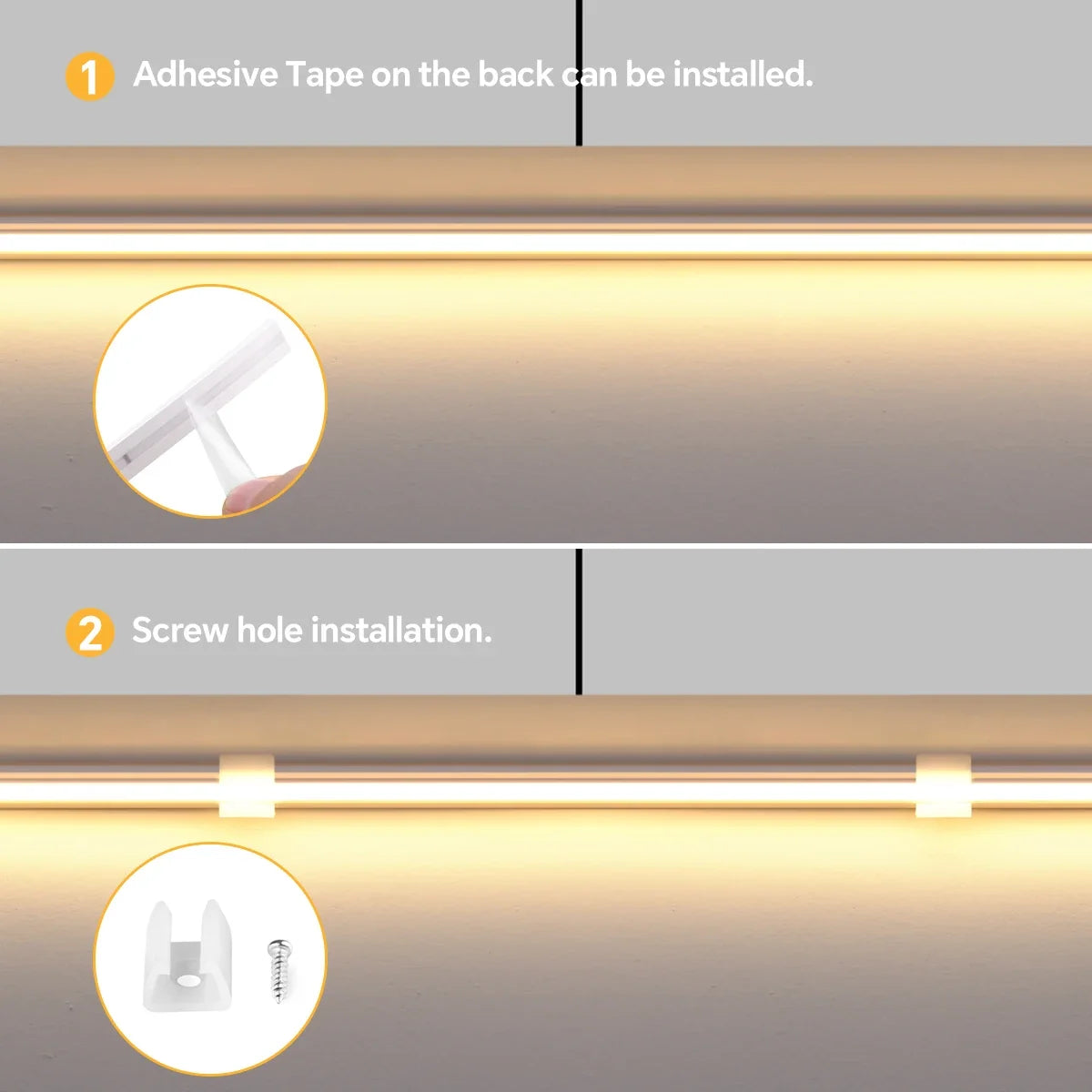24V COB Neon Tape No Flicker Soft light,with Door Induction Swtich,Closet Door Light Auto Turn On,For Cabinet Night Lighting Oasis Select