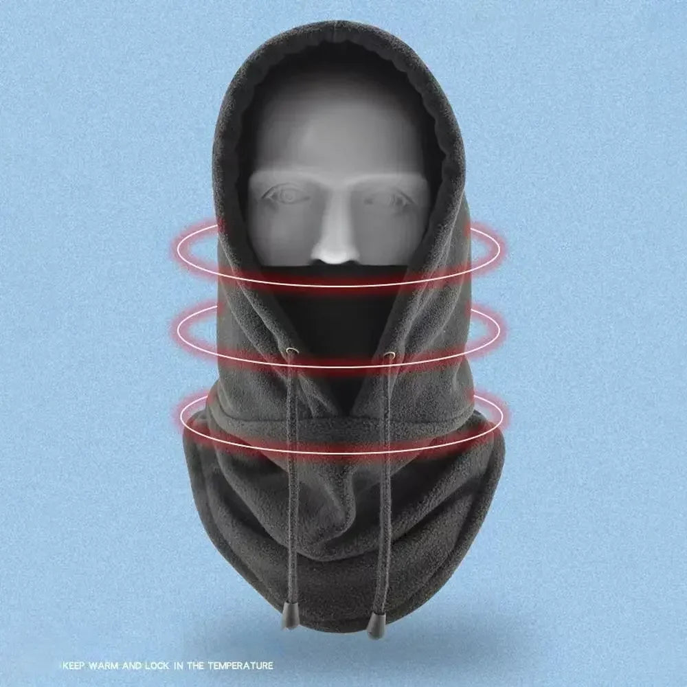 Warm Fleece Balaclava for Men Women Winter Face Mask Neck Warmer Hooded Cap Windproof Thermal Head Cover Beanies Bandana Oasis Select