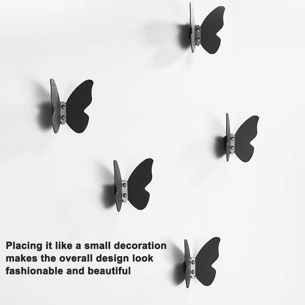 Butterfly Frosted Aluminum Wall Hook – Decorative Storage Hook