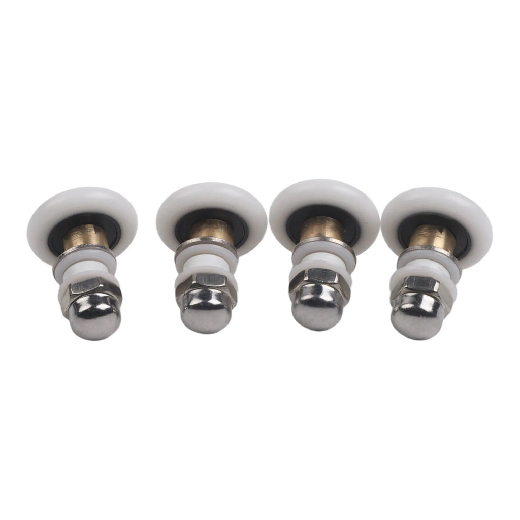 4 Replacement Partial Shower Door Rollers with Brass Center and For Runner Wheels for Sliding Shower Door Applications Oasis Select