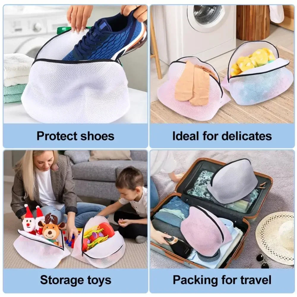 Mesh Shoe Laundry Bag with Zip – Double Layer 40x24cm