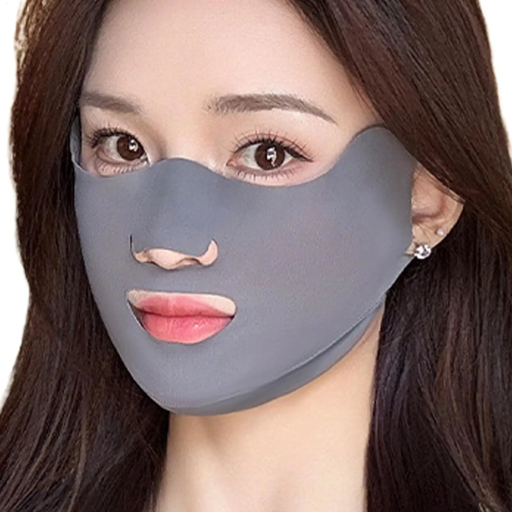 1PC UV Protection Face Mask Breathable Ice Silk Mask Washable Dustproof Sunscreen Mask Anti-UV Outdoor Riding Face Mask Oasis Select
