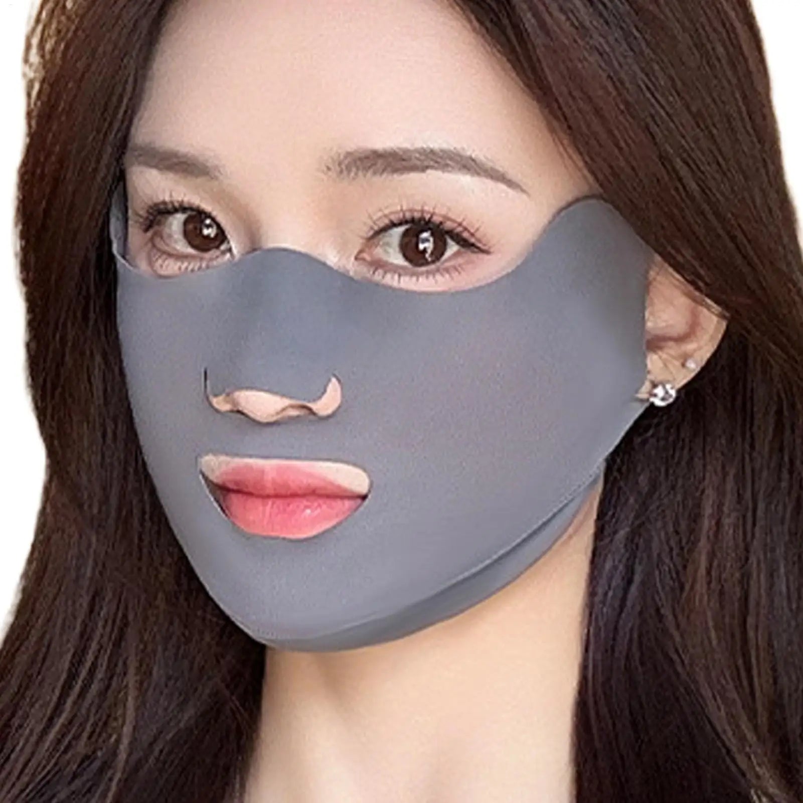 1PC UV Protection Face Mask Breathable Ice Silk Mask Washable Dustproof Sunscreen Mask Anti-UV Outdoor Riding Face Mask Oasis Select