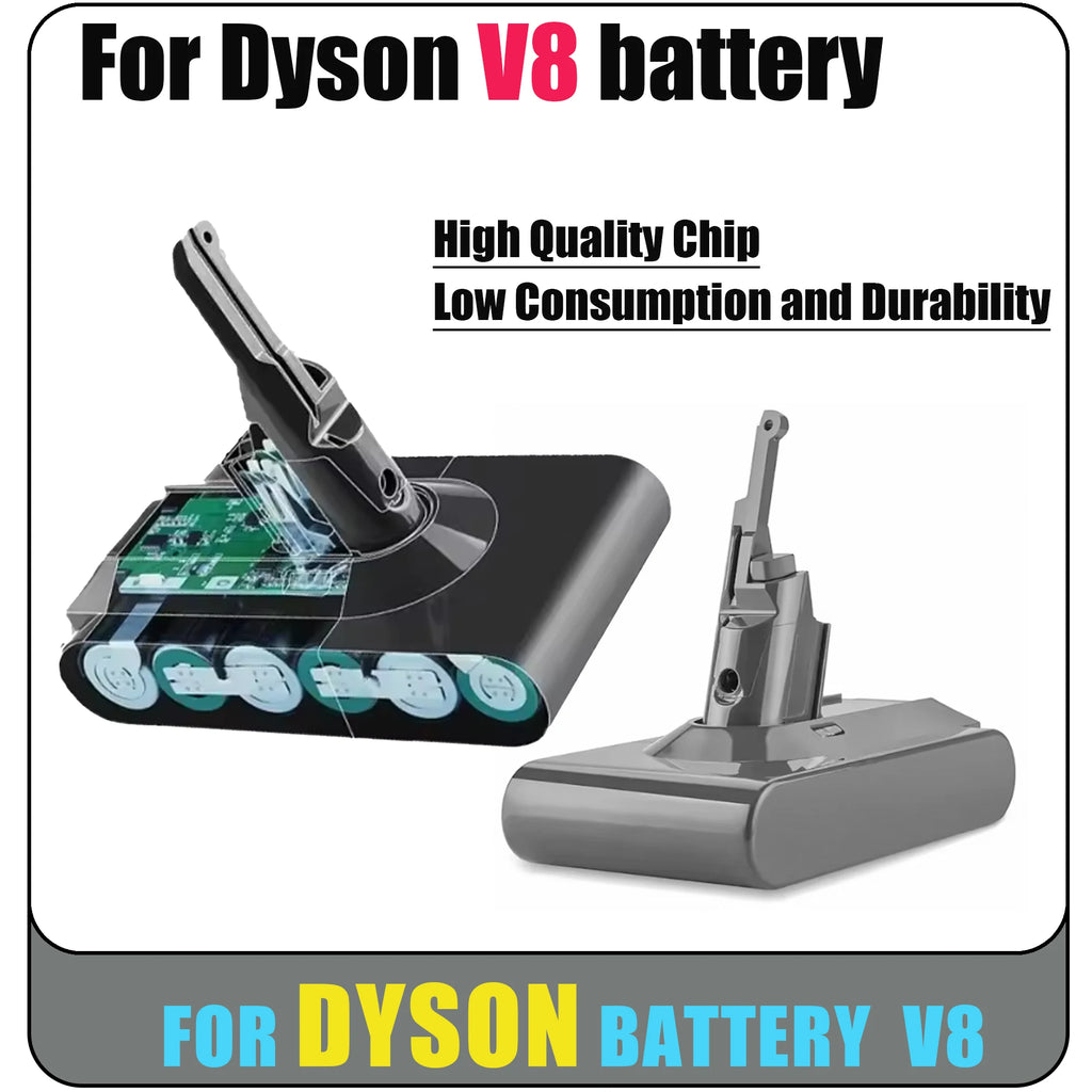 For Dyson V8 21.6V Replacement Battery for Dyson V8 Absolute Cord-Free Vacuum Handheld Vacuum Cleaner Battery Oasis Select