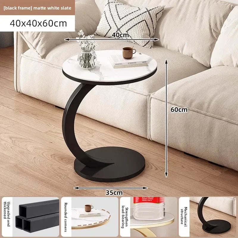 Coffee table marble side table sofa side table balcony small round table bedside table creative corner table small table Oasis Select YG-40CM-HEI