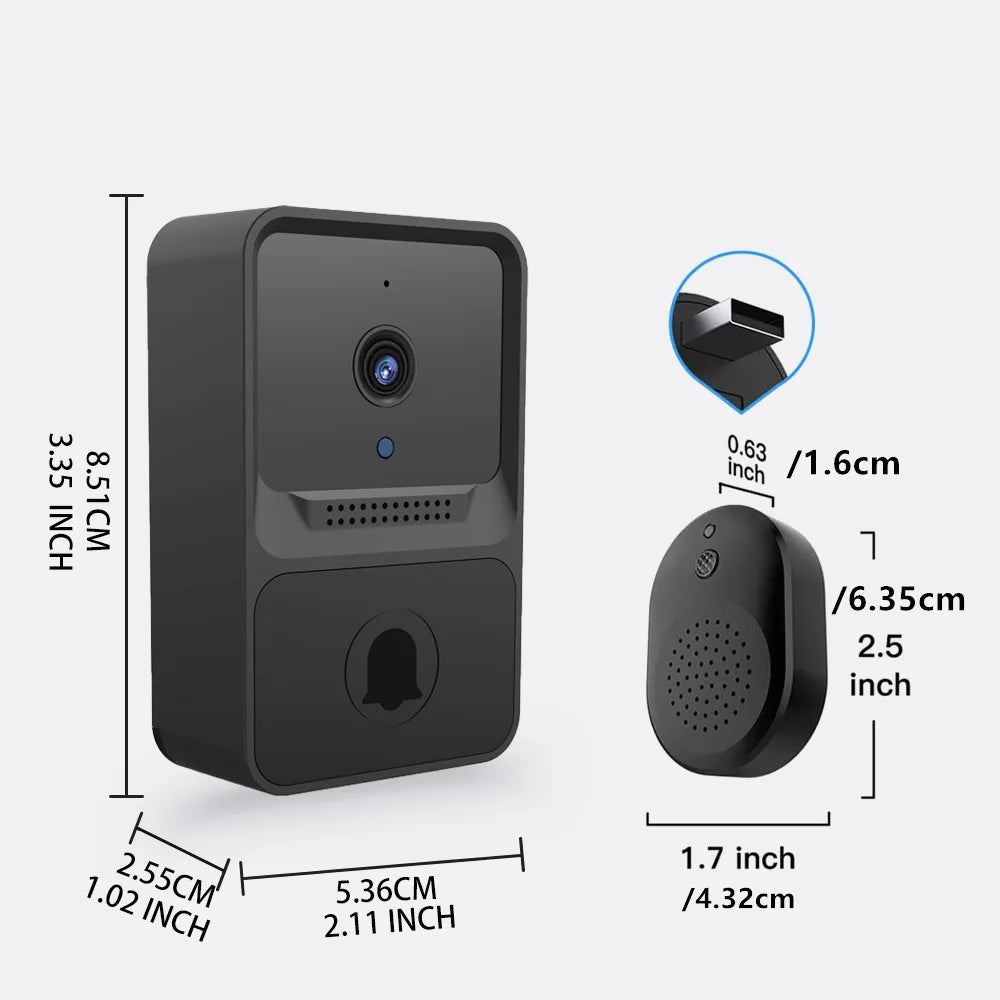 Wireless Doorbell WiFi Outdoor HD Camera Security Door Bell Night Vision Video Intercom Voice Change For Home Monitor Door Phone Oasis Select