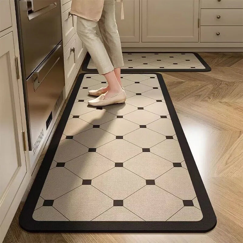 Diatomaceous Mud Kitchen Floor Mat Super Absorbent Doormats Bathroom Pad Anti-Slip Kitchen Mats Wipeable Wash Long Strip Carpet Oasis Select 01 40x60cm