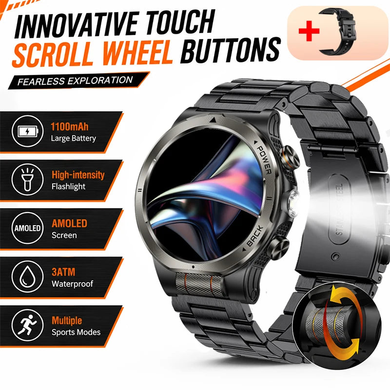 ZODVBOZ KT91 Smart Watch – AMOLED, 1100mAh, 3ATM Waterproof