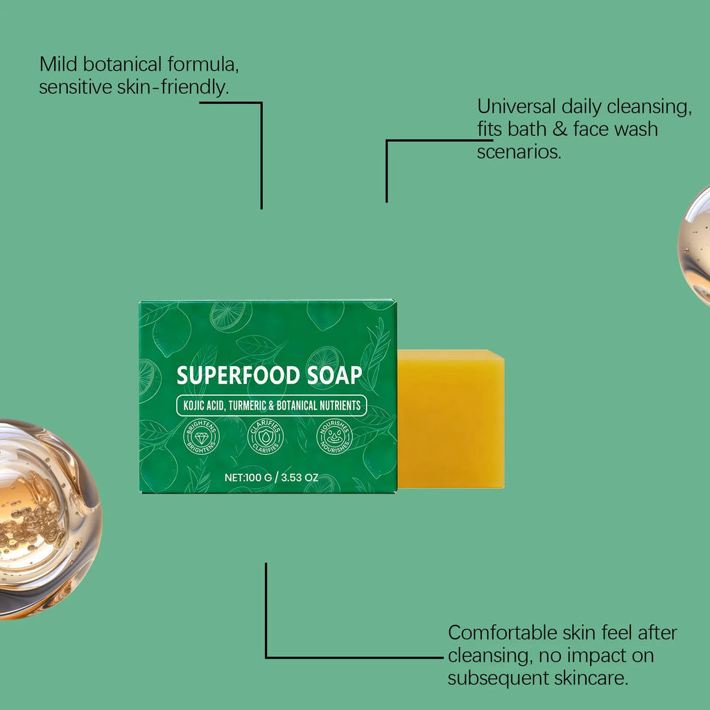 Natural Superfood Soap Botanical Brightening Gentle Deep Cleansing Oil Control Nourishing Moisturizing Skin Smooth Facial Care Oasis Select