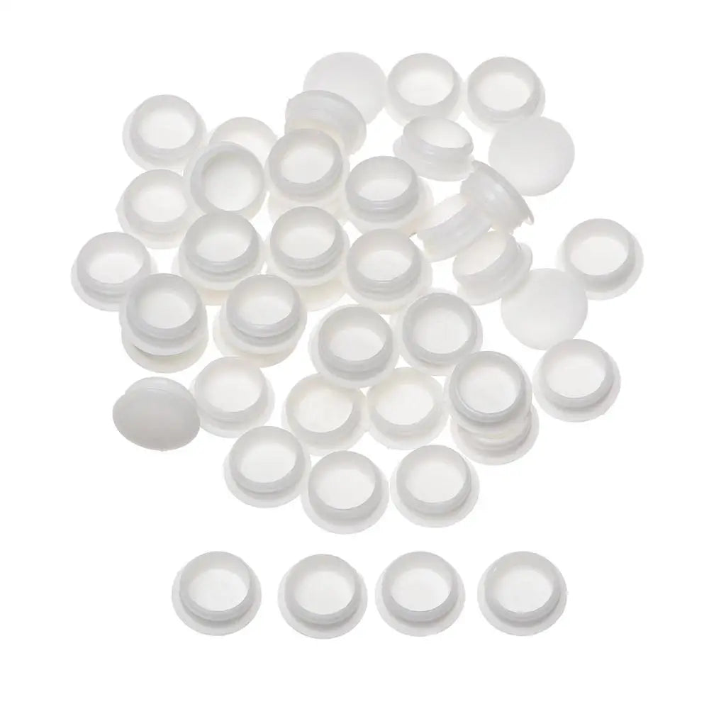 50Pcs Practical Exterior Hole Ornament Hardware Screw Decor Furniture Hole Covers Protective Cap Dust Plug Stopper Oasis Select 15mm-white