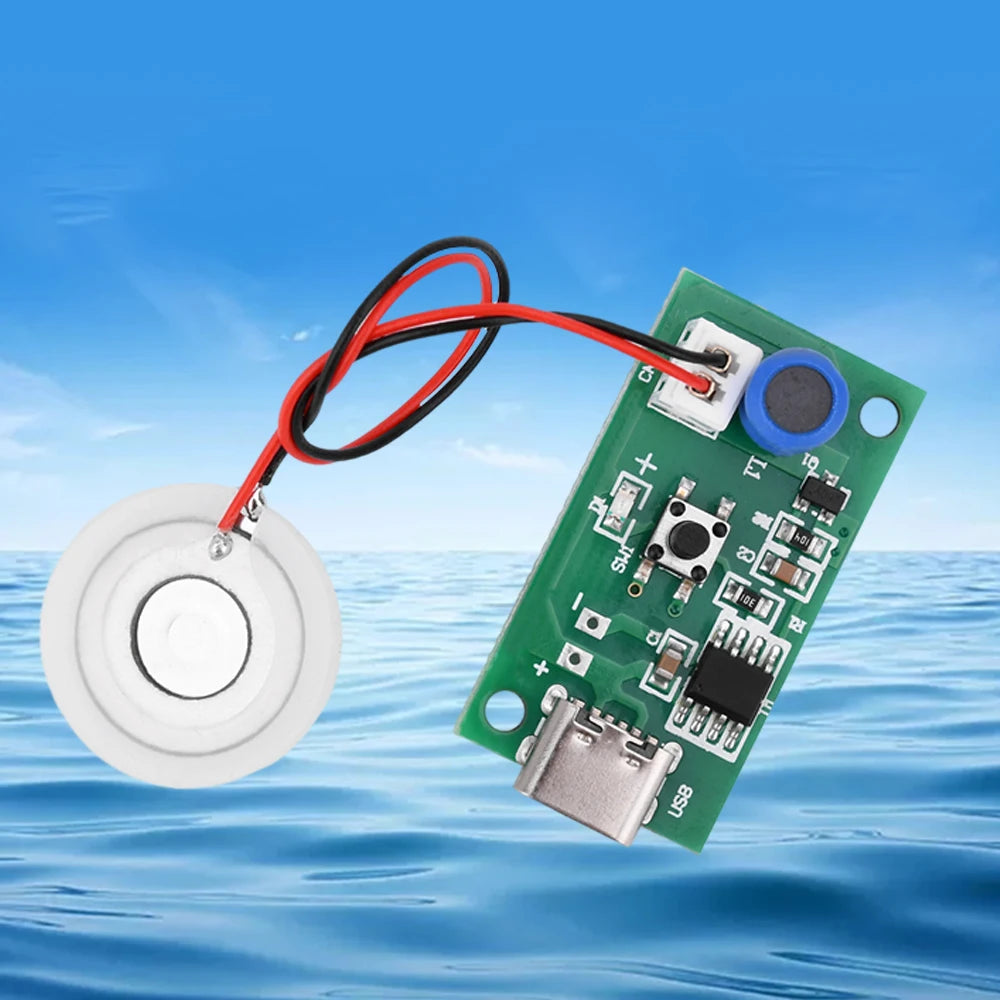 DC5V USB Mini Humidifier Mist Driver Circuit Board Fogger Atomization Film Atomizer Sheet Diy Kits Type-C Port Oasis Select