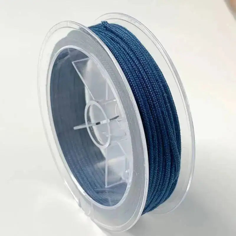 1.2/1.5/2.0MM Chinese Knotted Rope Bright Cord Braided Rope Bracelet Weaving Nylon Cord Diy JEWELRY Necklace Accessories Oasis Select Navy Blue 2.0mm