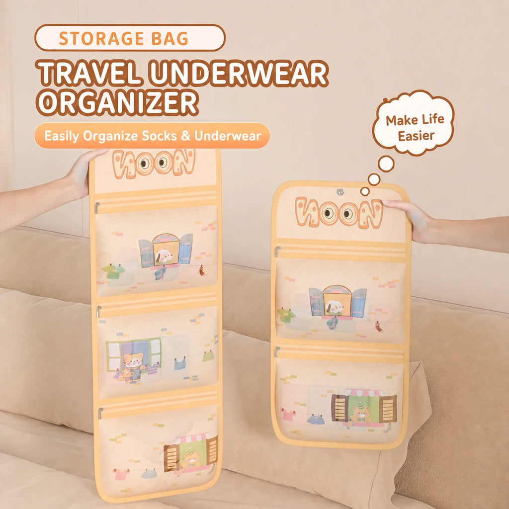 Hanging Mesh Storage Bag – Cartoon Closet Organizer