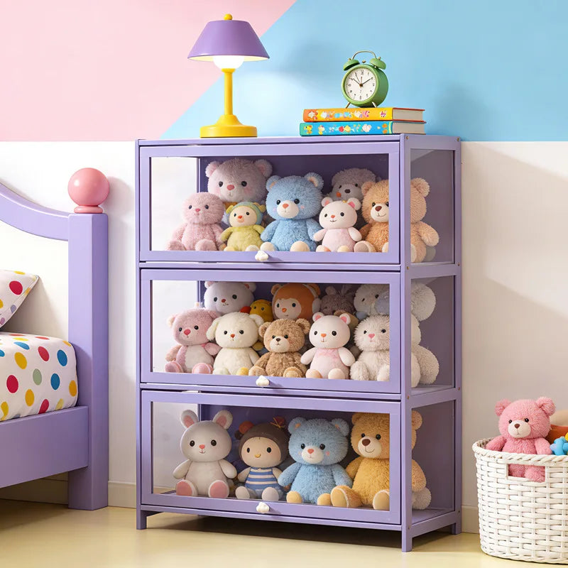 New Doll Storage Doll Doll Display Cabinet Transparent Shelf Display Box Baby Cabinet Pain Cabinet Rack Oasis Select