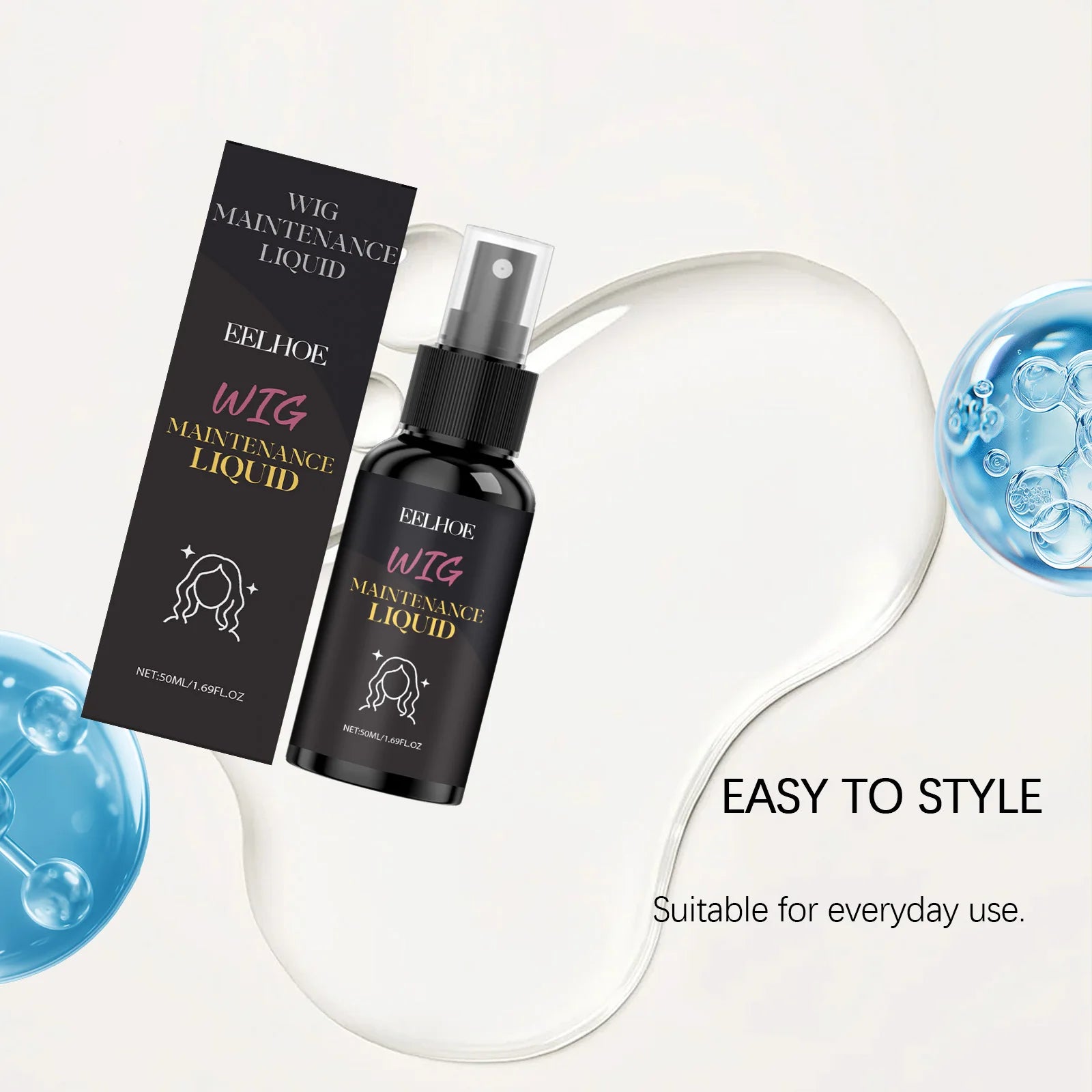 Coconut Wig Volumizing Spray - Boosts Volume, Controls Frizz, Reduces Tangles, Enhances Softness, Non-Greasy for Daily Styling Oasis Select
