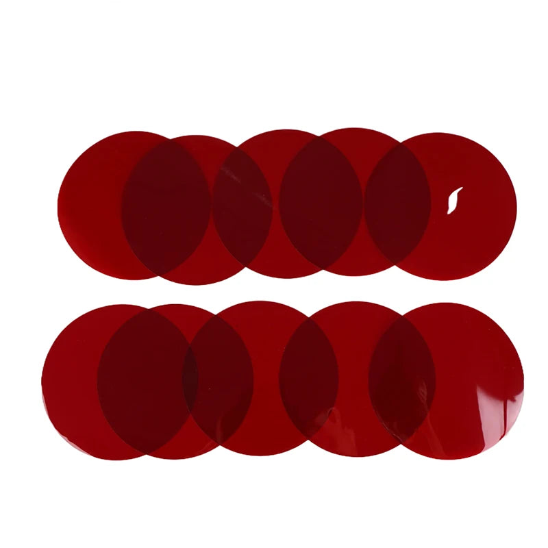 5/10Pcs 10CM Lamp Color Correction Film Self Adhesive Transparent Filter Sheets Light Gel For Headlights Bedrooms Living Rooms Oasis Select Red 10pcs