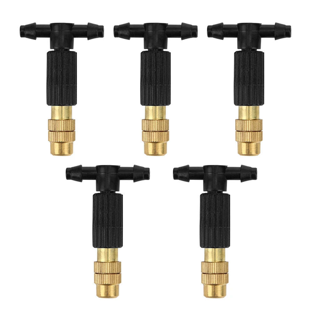 50-5pcs Adjustable Copper Atomizing Nozzle Garden Plants Sprinkler Mist Nozzle Atomizer Fogging Cooling Automatic Watering Syste Oasis Select