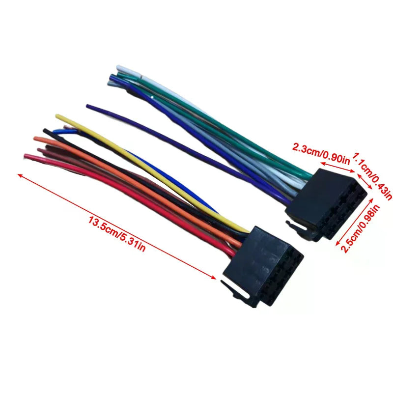 Universal Adapters Wire Harness Adapter Universal Female ISO Wiring Harness Car Radio Adaptor Connector Wire Plug Kit Oasis Select