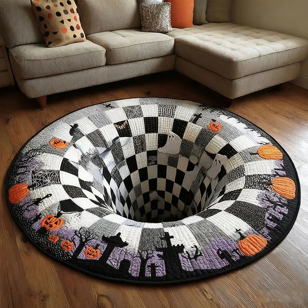 Halloween Optical Illusion Vortex Rug | Non-Slip Door Mat
