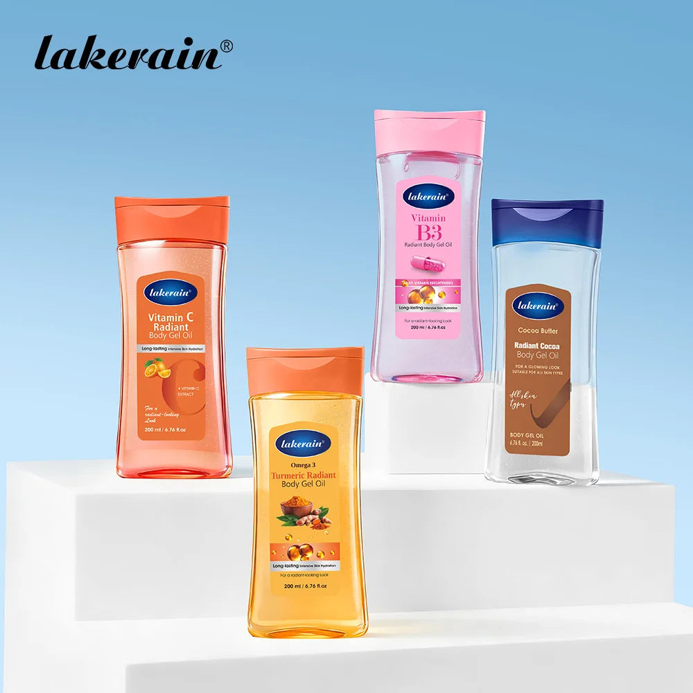 Turmeric Cocoa Glow Body Gel Oil Moisturizing & Smoothing Body Skin Vitamin C Vitamin B3 Body Oil for Dry Skin Care Treatment Oasis Select