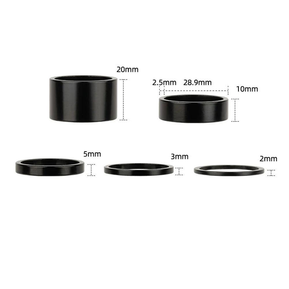 Biking Adjustment Aluminum Stem Riser Set Stackable Design Adjustable Bike Handlebar Spacers Bicycle Handlebar Oasis Select