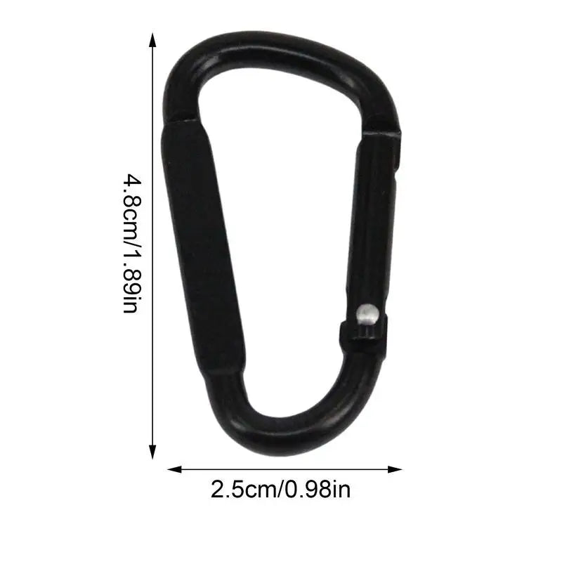 D Ring Clip Aluminum Alloy D Ring Spring Snap D Clip Metal Carabiner Travel Carabiner Backpack Carabiner Camping Accessories Oasis Select