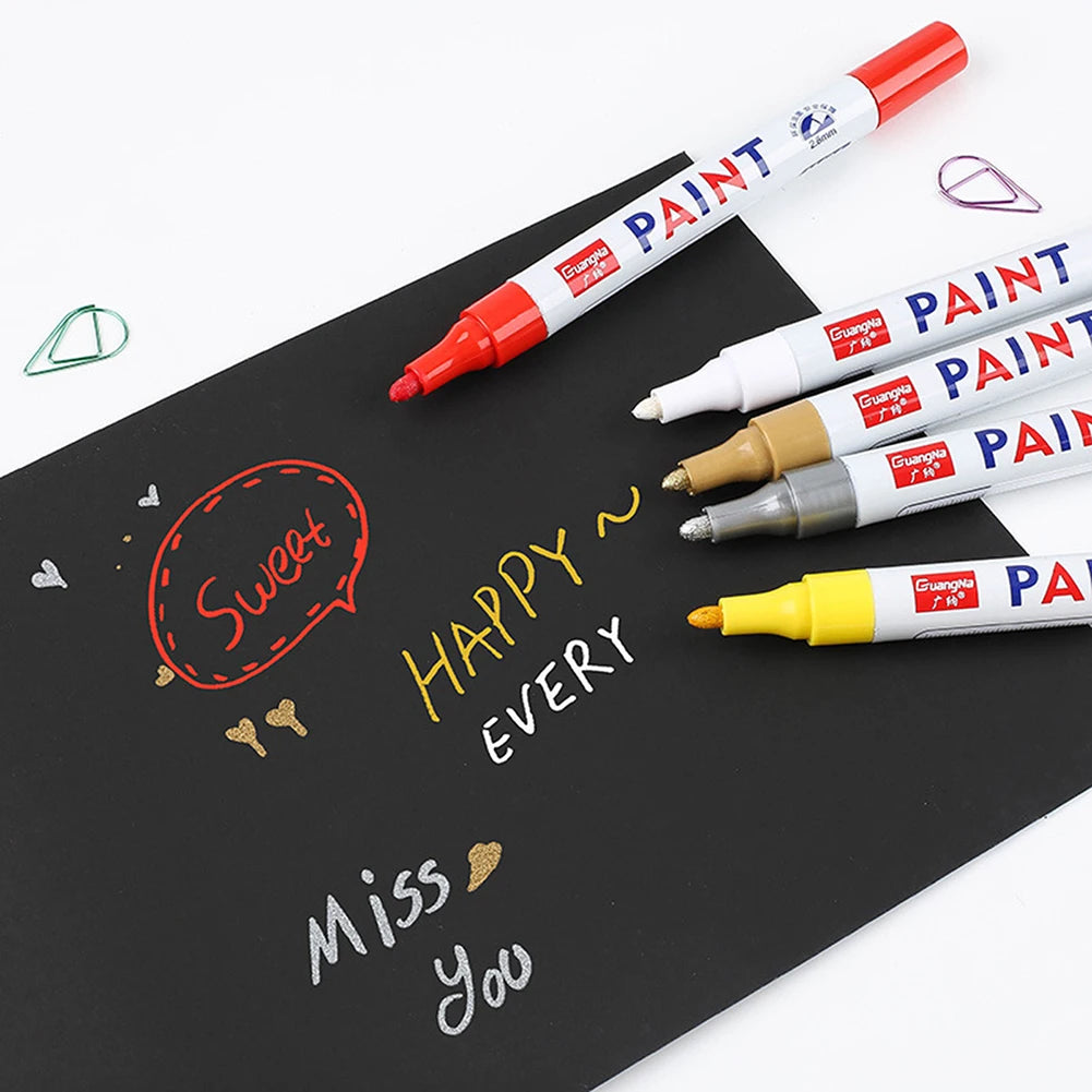 Oil Based Paint Markers – 12-Color Waterproof Fine Tip Set Paint Marker Set Oasis Select